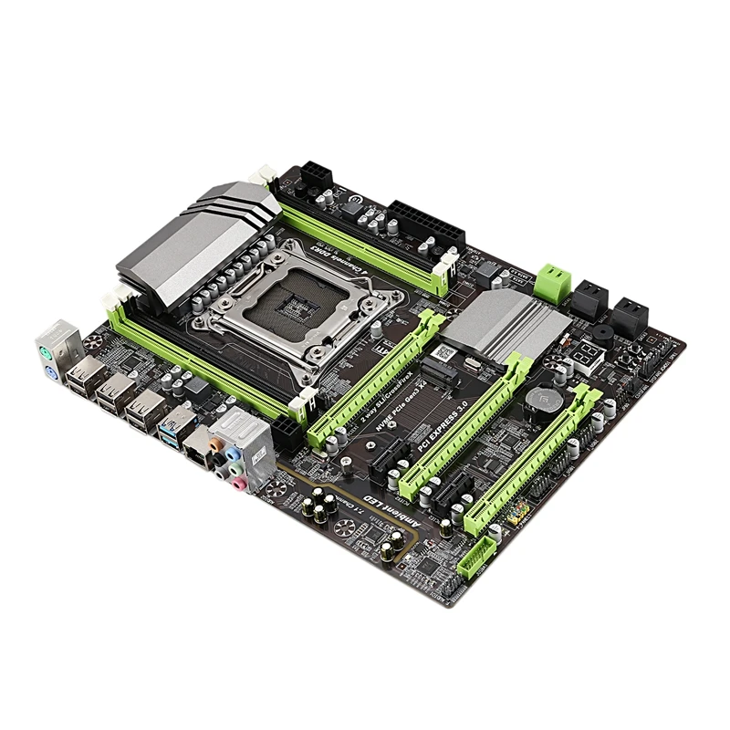 X79 материнская плата LGA2011 Combo с процессором E5 2620 4-Ch 16 Гб(4X4 Гб) DDR3 ram 1333 МГц NVME M.2 SSD слот