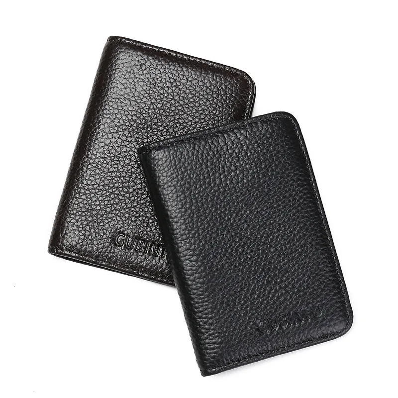 Cowhide RFID anti Card Package Ultrathin Antimagnetic Defence Scanning Genuine Leather Card Set Bank Card Credit Package