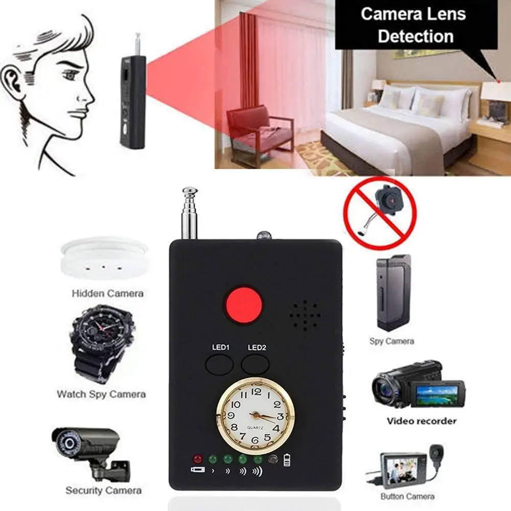 

CX007 Anti Spy Wiretap Bug Mini Gps Jammer Signal Blocker Hidden Camera Cell Phone GPS RF Sound Signal Spy Devices Detector