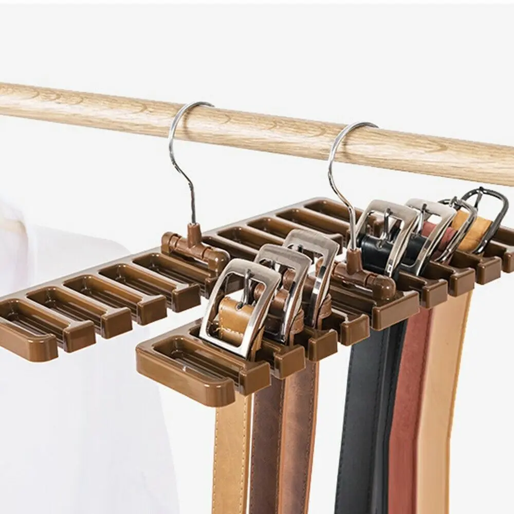 

2Pcs Whosale Closet Wardrobe Storage Rack Hanger Holder Shelf Scarf Tie Belt Organizer ZXY1636