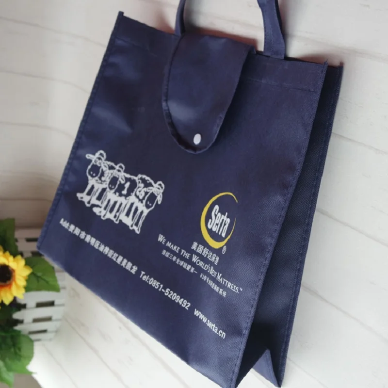 500 шт 35Hx40x10cm складные многоразовые нетканые сумки для покупок на заказ логотип эко рынок сумки для покупок и рекламных мероприятий