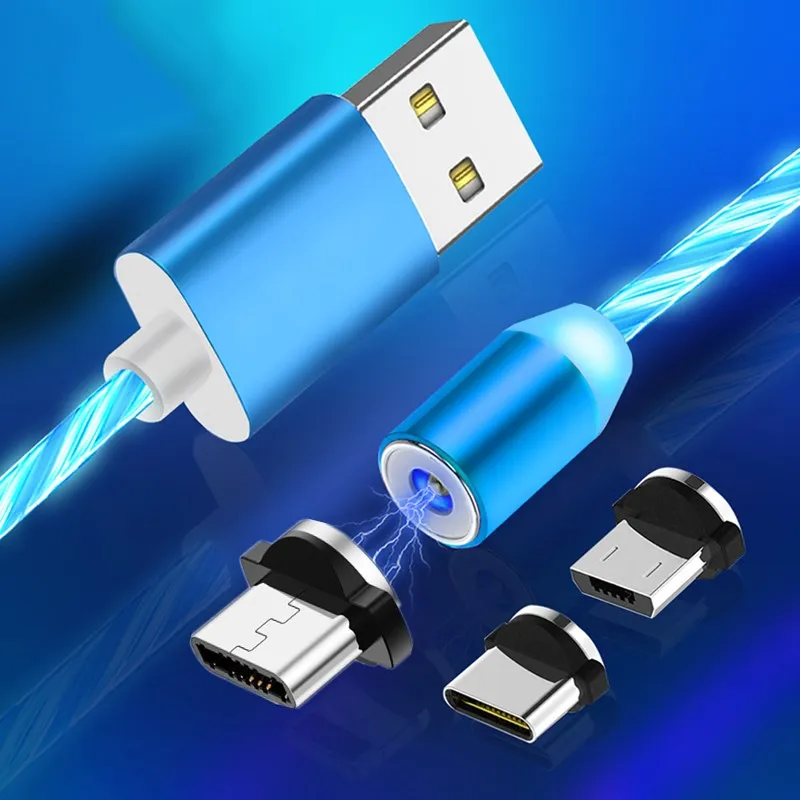 Магнитное зарядное устройство со светодиодным индикатором USB-кабель 1 м