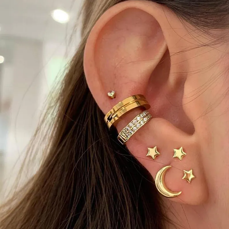 17MILE Bijoux, золотые висячие серьги со звездами, для женщин, Boho Eyes, Moon, карта, серьги-капли, набор,, винтажные женские ювелирные изделия - Окраска металла: ME5749