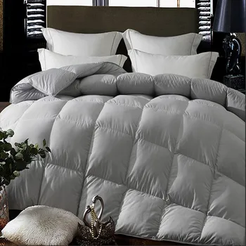 

3-4.5kg Goose/Duck Down Quilt Duvet King Queen Twin size White/Gray/Pink/Red Luxury Soft Winter Blanket Comforter Filler