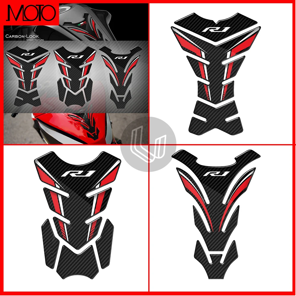 3D Resin Gel Motorcycle Tank Pad Sticker Decal Emblem for Yamaha YZF-R1 R1 R1M Street Bike