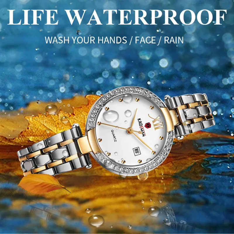 New 2020 Women Famous Design Dress Elegant Lady Wristwatch TOP Brand KADEMAN Waterproof Female Business Girl Gifts Casual Clock