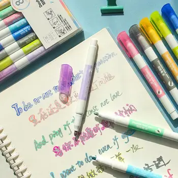 

8 Colors Double Line Outline Pen Set Metallic Color Marker Highlighter Writing For Art Painting Supplies School Pen P5I9