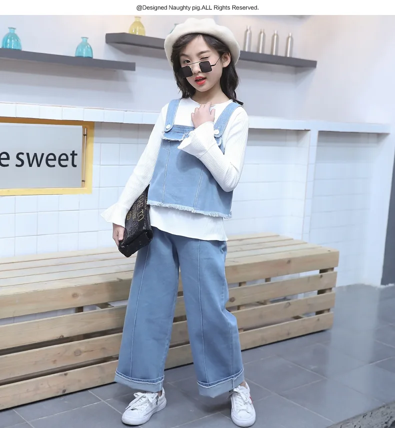 3 pcs Spring Kids Clothing Sets Children Tracksuit Autumn Toddler Girls Clothing Set Long Sleeve Girls Clothes Set With Jeans