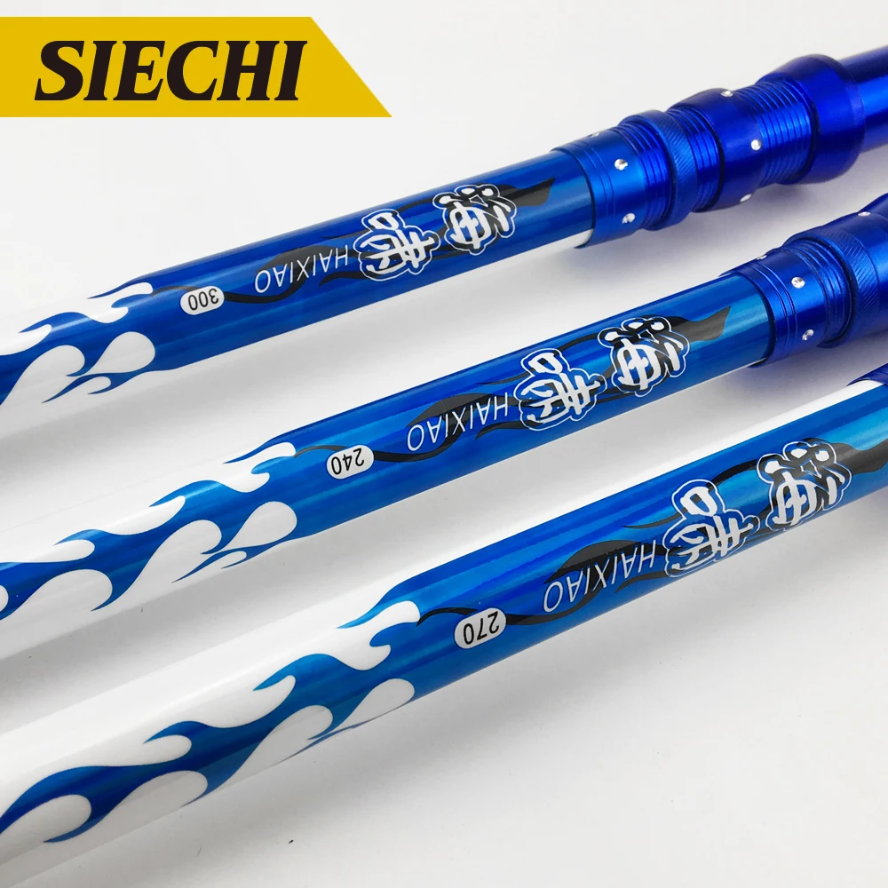 SIECHI 2,1 М 2,4 М 2,7 М 3,0 М 3,6 м портативная телескопическая удочка Высокоэффективная удочка для морской рыбалки