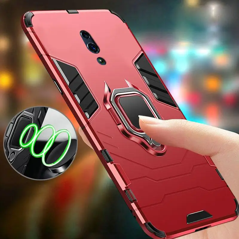 Чехол для OPPO Reno силиконовый чехол ТПУ и Жесткий ПК роскошный бронированный