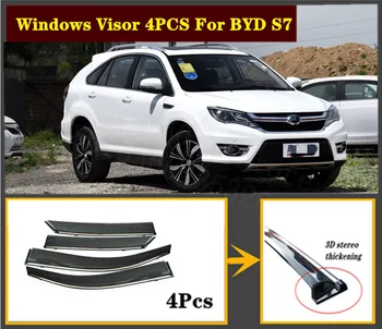 

4pcs Set 2017-2020 OEM For BYD S7 Stainless steel window Visor Shade Vent Wind Rain Deflector Guards Cover