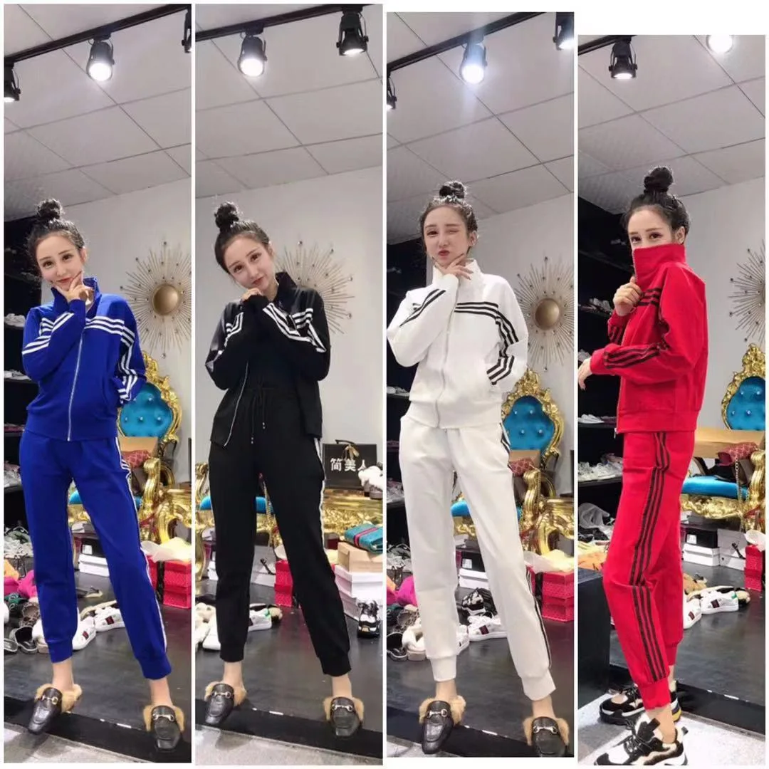 Yinglizi модная женская спортивная хлопковая рубашка с длинными рукавами, с эластичным поясом, повседневные штаны, спортивный костюм