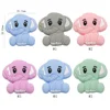 Cute-idea 5pcs Silicone Teether Beads BPA Free Mini Elephant Animal Beads DIY Baby Teething Pacifier Chain Toys Gift Baby goods 2