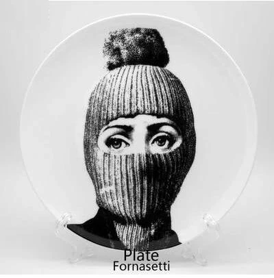 Rosenthal Piero fornasetti настенная декоративная тарелка 8 дюймов тарелка керамическая настенная подвесная декоративная доска художественная тарелка - Цвет: 36