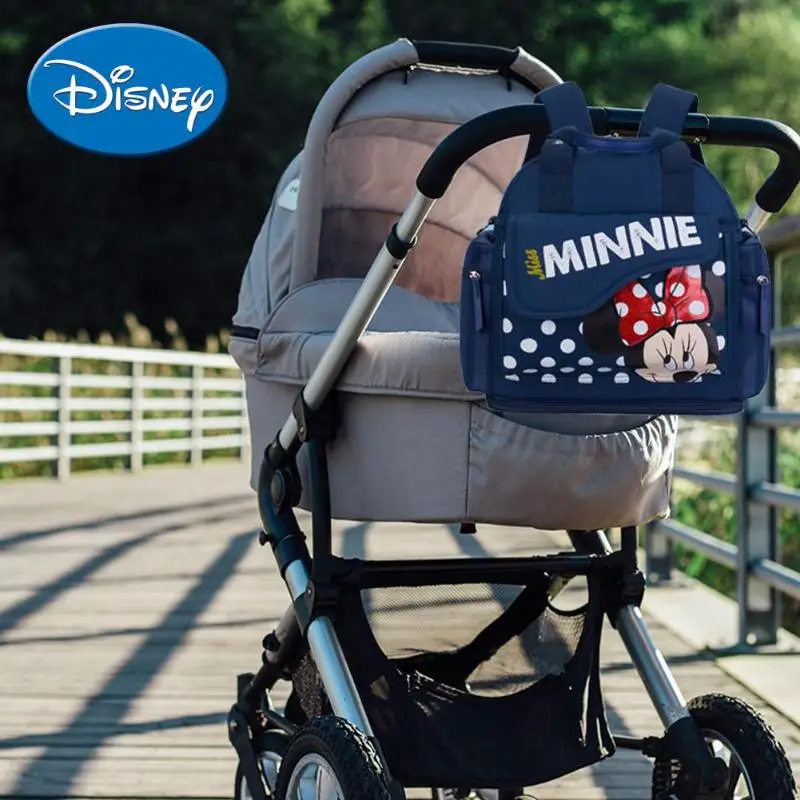 DISNEY модная сумка для подгузников классический мультфильм уход за новорожденным Мумия сумка Оксфорд Ткань подгузник Органайзер сумка на плечо Микки Минье сумка