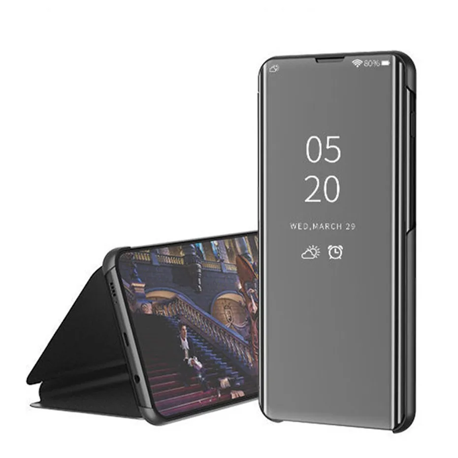 Защелкивающийся чехол с зеркальным покрытием для Xiao mi Red 7 Note Pro S2 смотровое окно