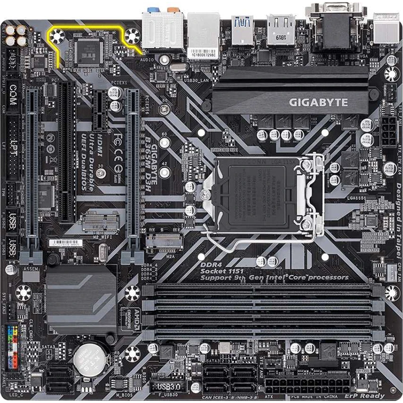 Материнская плата Gigabyte B365M D3H Soc-1151v2 Intel B365 4xDDR4 mATX AC`97 8ch(7.1) GbLAN+VGA+DVI