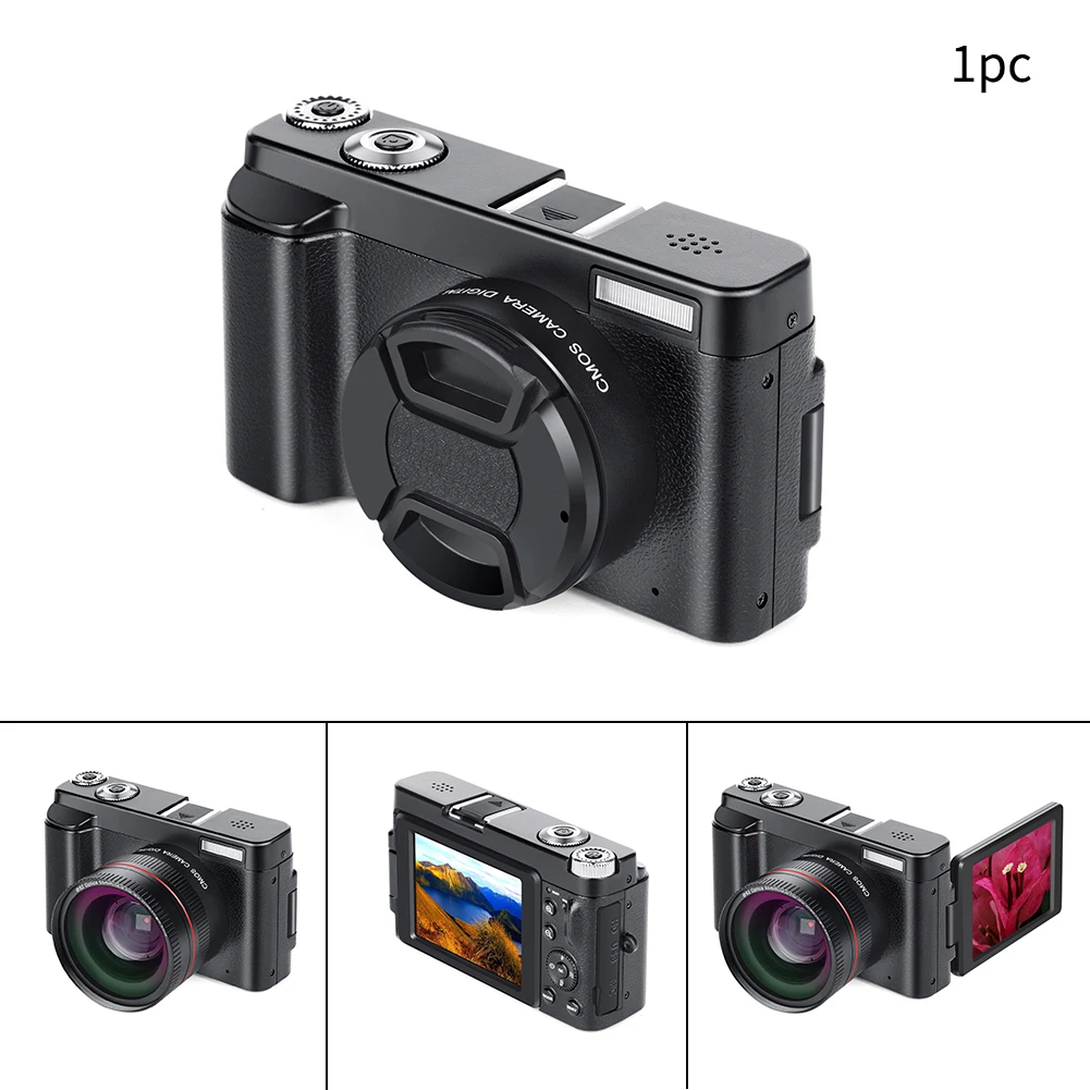 DC101 Цифровая видеокамера мини HD 1080P вращающийся портативный DSLR камера путешествия видео CMOS зум ЖК-экран анти встряхивание микро