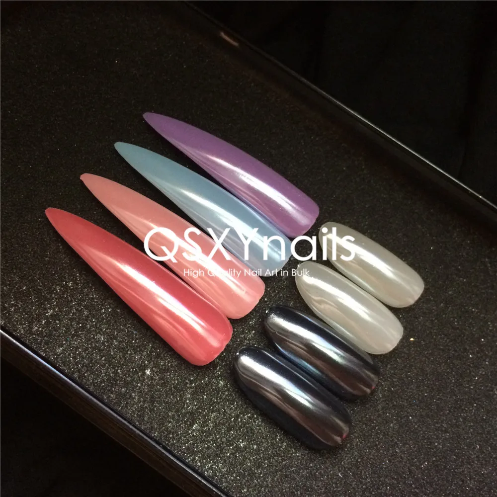 1 Jar White Chrome Pearl Mirror Powder Clear Effect High Grade Shell Power Ceramic Pigment Gel Nail Polish Nail Art Manicure