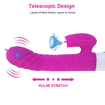 24cm Big Heated Dildo Automatic Stretching Vibrators for Women Clitoral Licks Vaginal Anal Plug Female Masturbator Sex Toys Shop 4