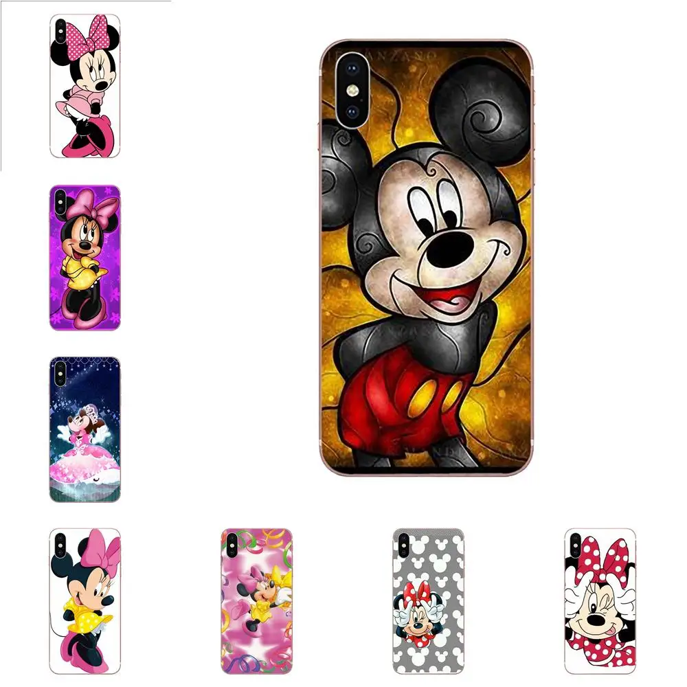 Soft Silicone TPU Transparent Coque Case For Apple iPhone X XS Max XR 4 4S 5 5C 5S SE 6 6S 7 8 Plus Minnie Mouse | Мобильные