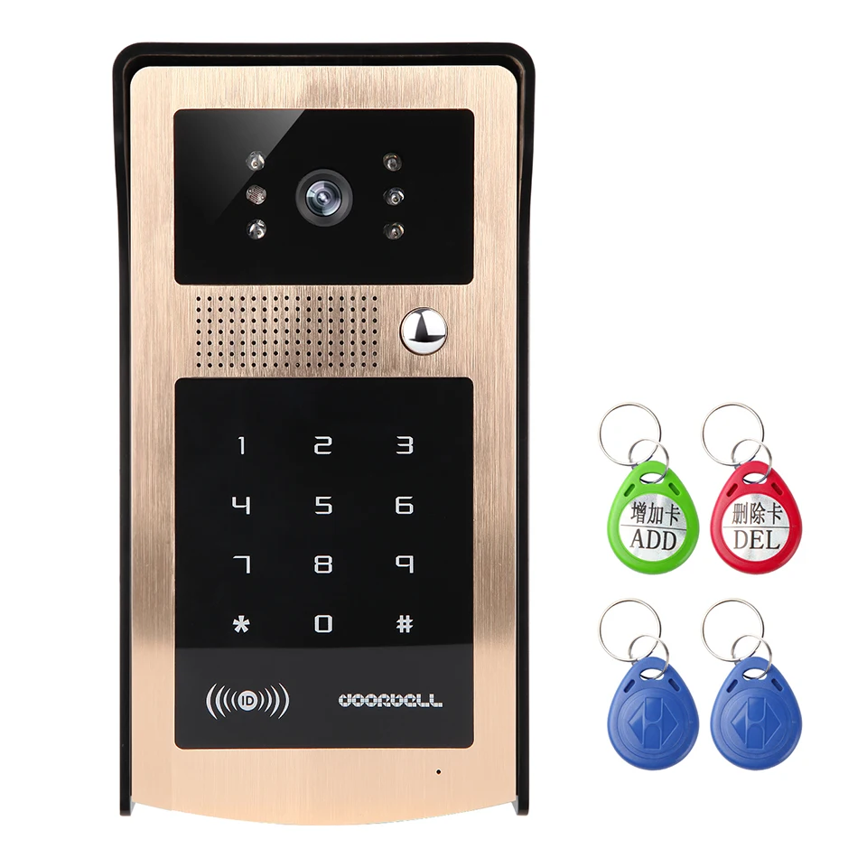 

WIFI Video Door Phone Outdoor Monitor Intercom RFID Code Keypad Doorbell IP HD Camera Apply to Families/floors/villas/apartments