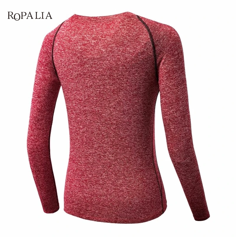 Women Compression Long Sleeve T-Shirts Casual Clothes Tights Long Sleeve Quick Dry Thermal Base Layer Tops 1