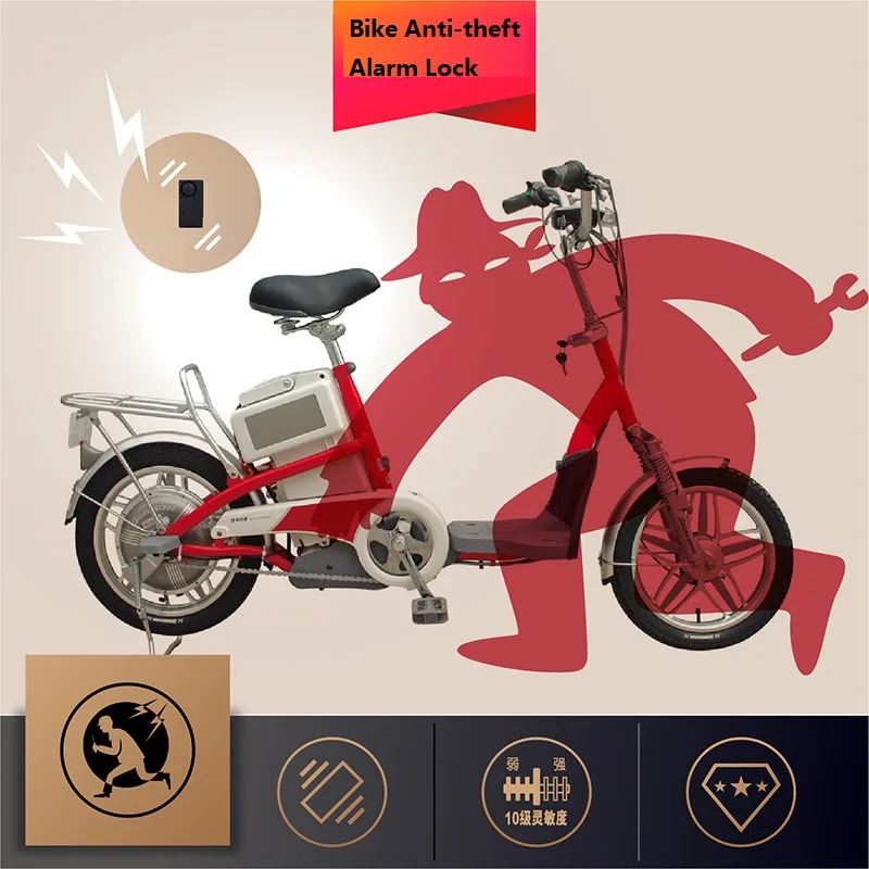 3 in 1 Wireless Remote Control Bike Anti-theft Alarm Lock Vibration Sensor Alarm Home Security Door Window Car Sensor Detector