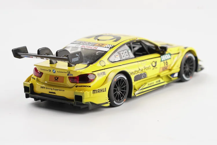 Точная имитация эксклюзивный Diecasts& Toy Vehicles: RMZ city автостайлинг M4 DTM Racing 1:32 литая под давлением модель звуков и света