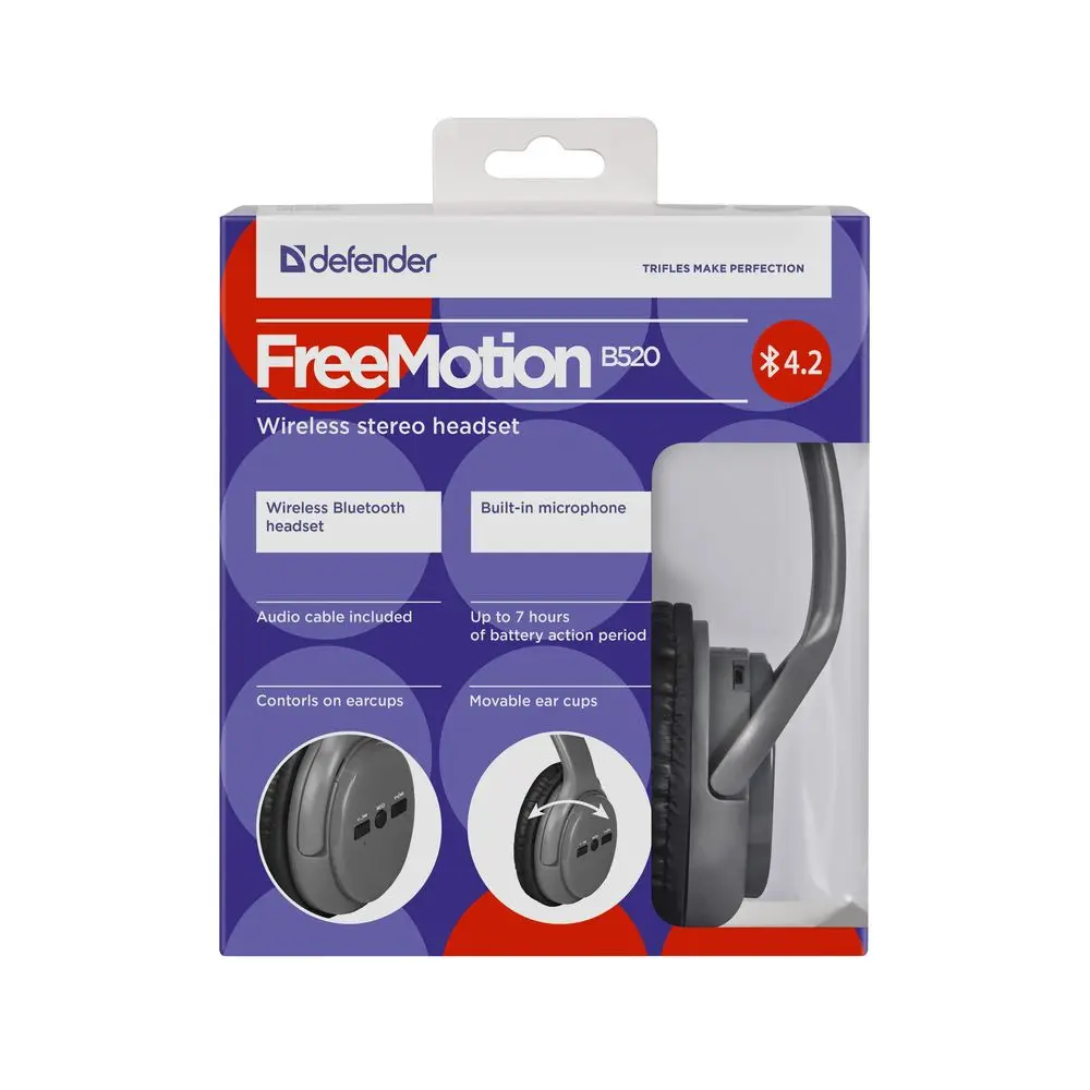 Гарнитура FreeMotion B520 серый, Bluetooth