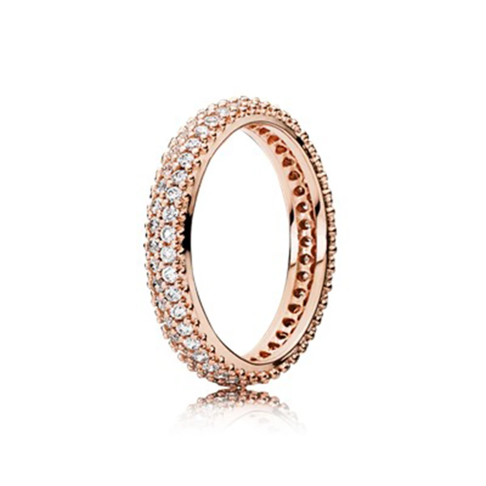 PDB JZ 03 925 пробы серебро выгравированный логотип оригинальная модель производства женское кольцо сердце кольцо - Цвет камня: 180909CZ