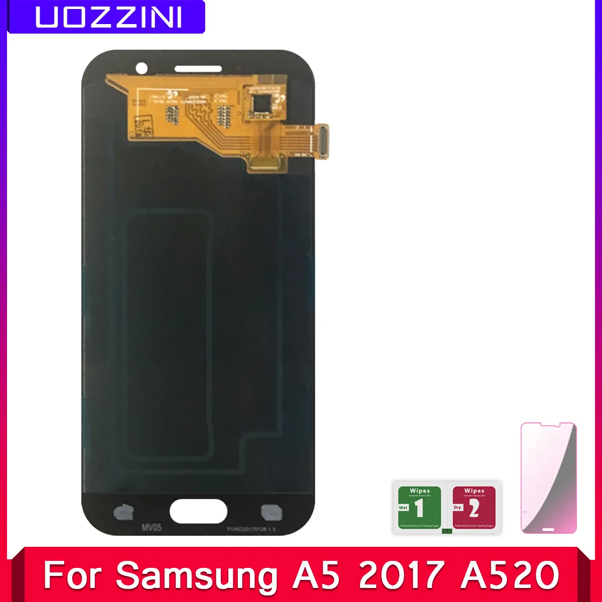 

2 Pcs 5.2" Super AMOLED Lcds for SAMSUNG Galaxy A5 2017 LCD Display Touch Screen Digitizer A520 A520F SM-A520F Replacement