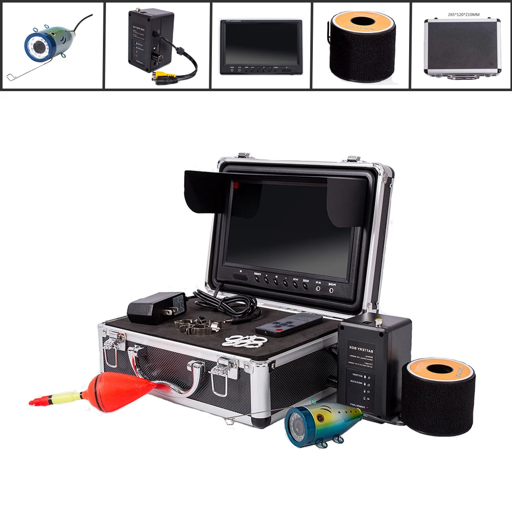 Waterproof-Underwater-Pesca-Sistema-de-C-mera-com-Luz-LED-recarreg-vel ...