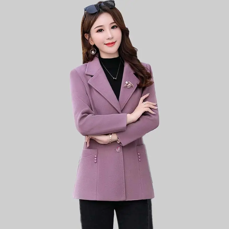 Женский пиджак новинка 2020 осенне зимнее корейское модное шерстяное пальто