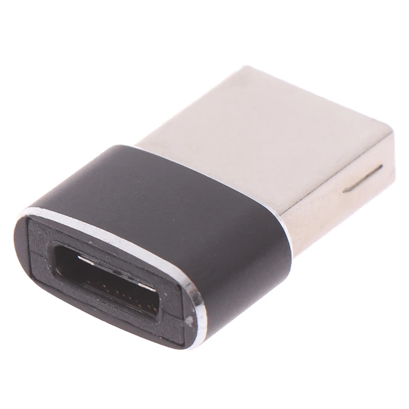 Black USB мужчина к Тип usb C и разъемом типа «мама» адаптер конвертер Тип-c зарядный кабель для передачи данных с Зарядное устройство - Цвет: Black