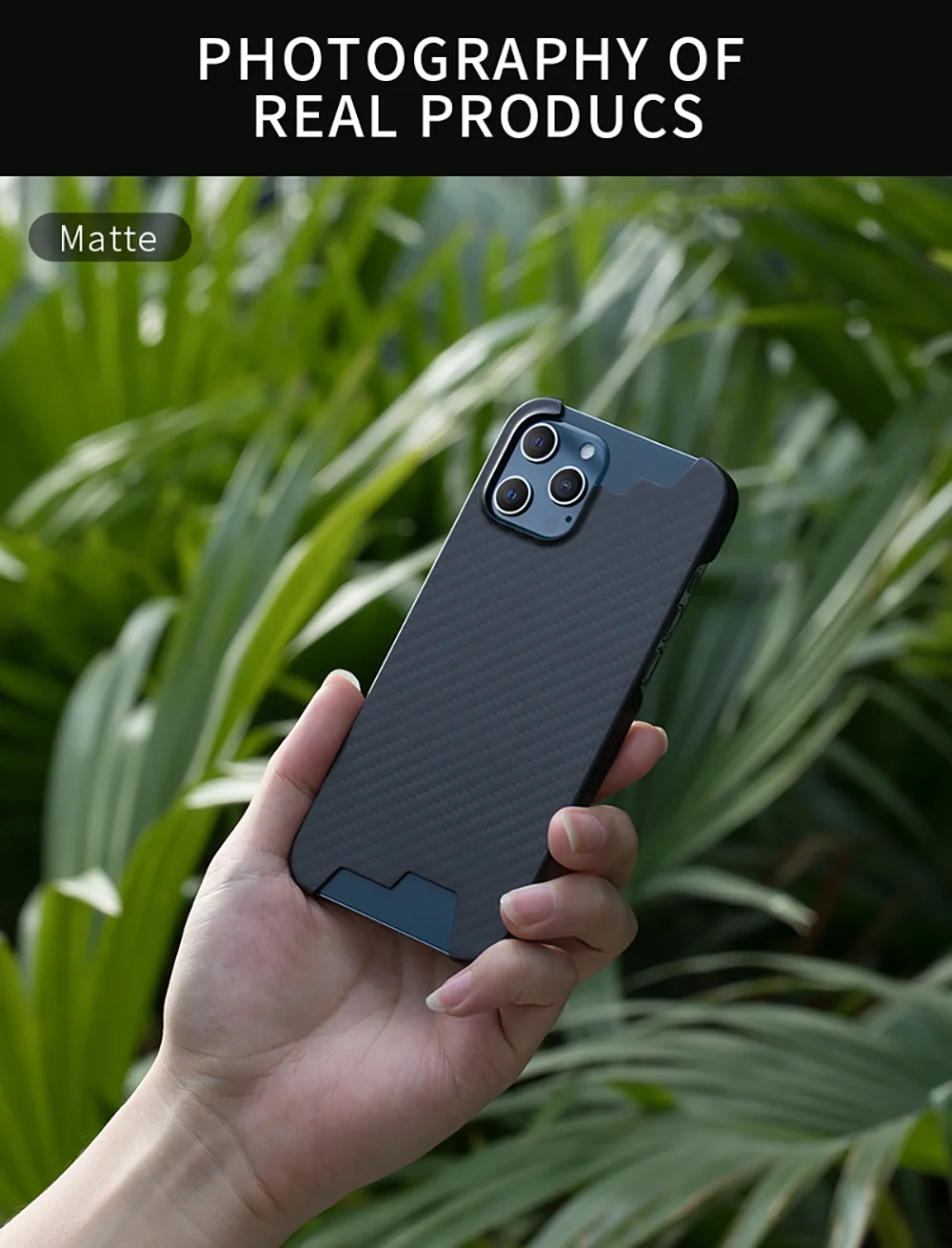 iPhone 13 Series Real Pure Carbon Fiber Bumper Ultra Thin Shockproof Case