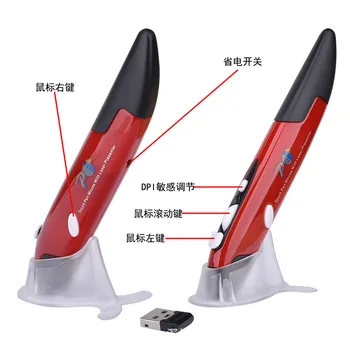 

Creative personality vertical wireless mouse Pen-shaped wireless mouse 2-in-1 wireless mouse flip pen