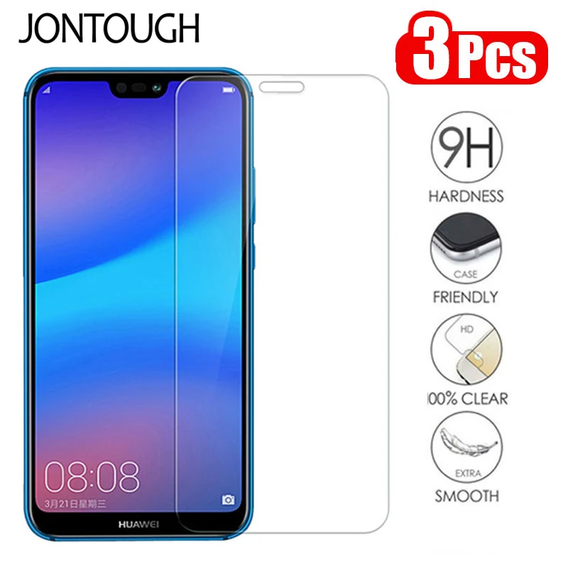

3pcs Tempered Glass On Huawei Y6 Y7 Prime 2018 2019 Y5 lite screen protector for nova 5T 3 3i 3e protective film