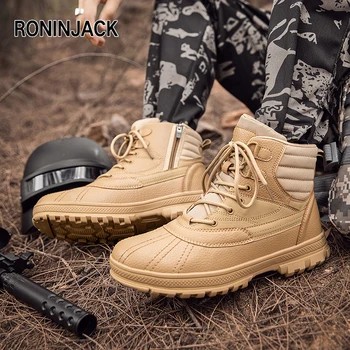 

Outdoor Tactical Boots Men Hiking Shoes Waterproof Army Desert Non-Slip Trekking Shoes Military Combat Boots Autumn Hiking Shoes