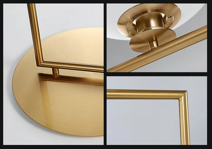 Современный напольный абажур с золотым стеклянным абажуром E27 Торшер для гостиной спальни
