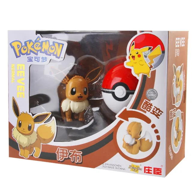 Genuine Pokemon Toy Set Toy Pocket Monster Pikachu Charmander  Mewtwo Lunala Scroll Action Figure Anime Model Children's Toys box