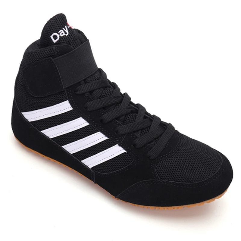 Zapatos profesionales de boxeo para hombre y mujer, botas lucha de entrenamiento con cordones, suela de goma, zapatos de combate transpirables| Zapatillas de lucha libre| - AliExpress