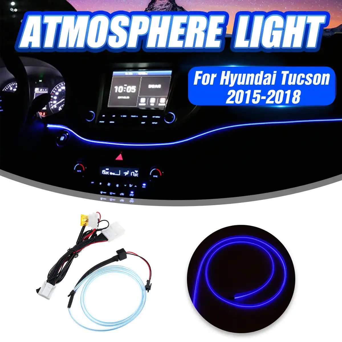 Car Interior LED Dashboard Frame Light Instrument Panel Trim Atmosphere