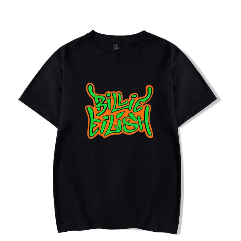 Уличная футболка в стиле хип-хоп Billie Eilish Harajuku, Повседневная футболка с круглым вырезом и короткими рукавами для мужчин и женщин, крутая футболка с графическим рисунком в стиле хипстер - Цвет: 012