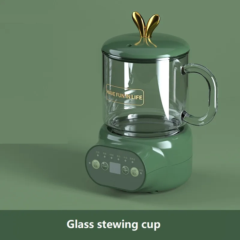 220V 600ML Mini Electric Stewing Cup Office Tea Porridge Milk Heating Water Kettle Ceramic/Glass Health Soup Cooker 5