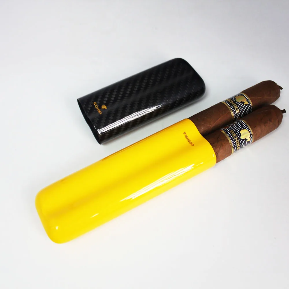 Портативный чехол для сигар Humidor 2 подставка пробирок мини Box дорожные аксессуары