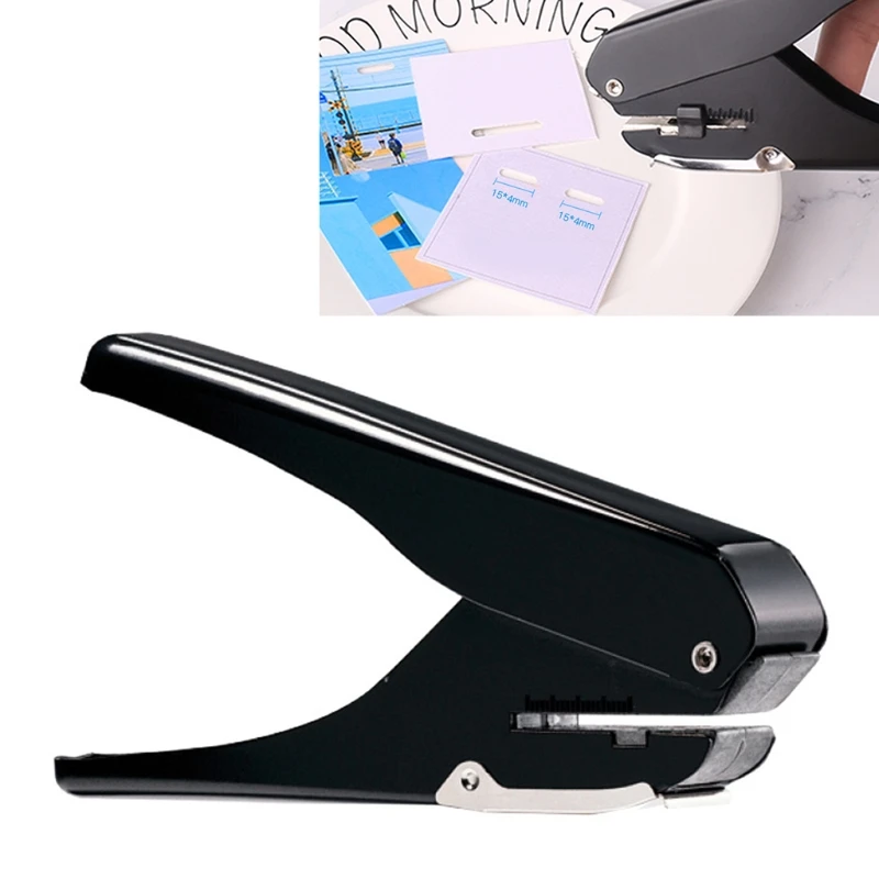 Portable Oval Hole Puncher 10 Sheets Capacity Adjustable with Positioning Ruler for Paper Card Picture File HCCY | Канцтовары для