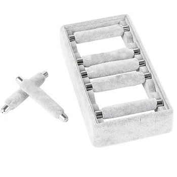 

Rings Display Storage Jewelry Showing Tray Detachable Rings Jewellery Props Gray