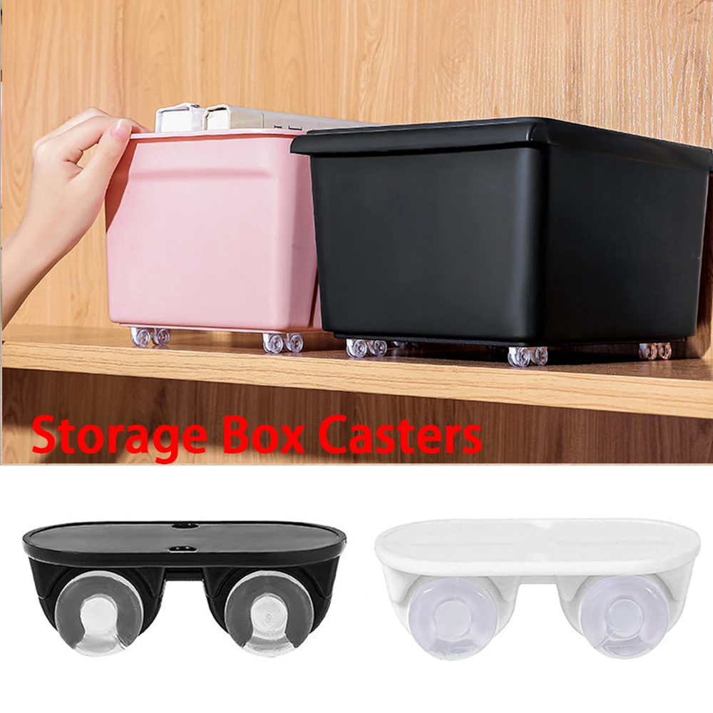 4PCS Storage Box Casters Trash Can Wheels Adhesive Bottom Pulleys Furniture Caster Wheel Home Silent No Scratches | Обустройство дома
