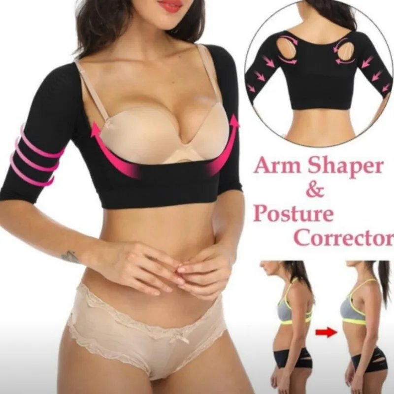 

Compresion Arm Shaper Sauna Arm Slimming Shapewear With Sleeve Back Shoulder Posture Corrector Humpback Arm Contro Underwear